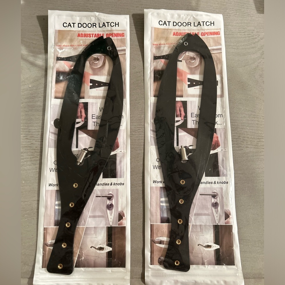 Cat Door Latch, 2 Pcs Flex Latch Cat Door Holder, Cat Door Stopper Keeps Dog Out